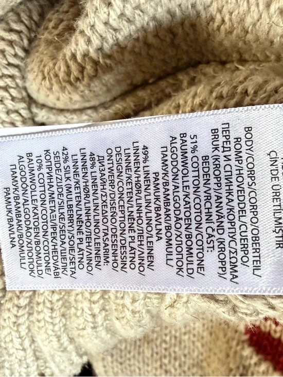 Ralph Lauren Cream Cable Knit Sweater with Navy Polo Label - Picture 9 of 9